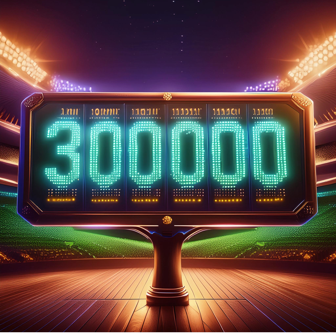 Fußballanzeige 300.000 