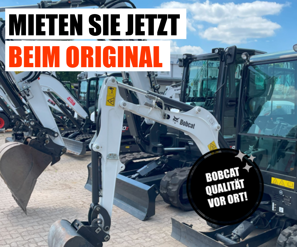 Baumaschinen mieten bei Bobcat Niederlassungen in Deutschland