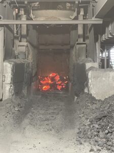 Blick in den Stahlofen
