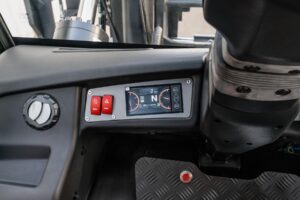 Modernes Display eines Minibaggers