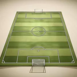 Musterung eines Fußballrasens