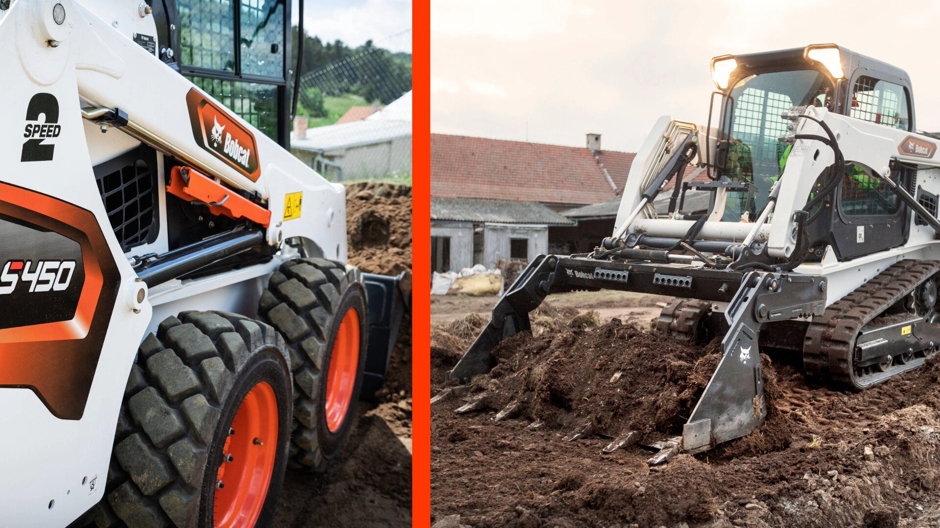 Raupenlader T450 und Kompaktlader S450 im Vergleich