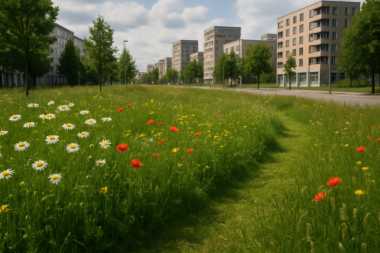 Extensive Mahd im urbanen Umfeld