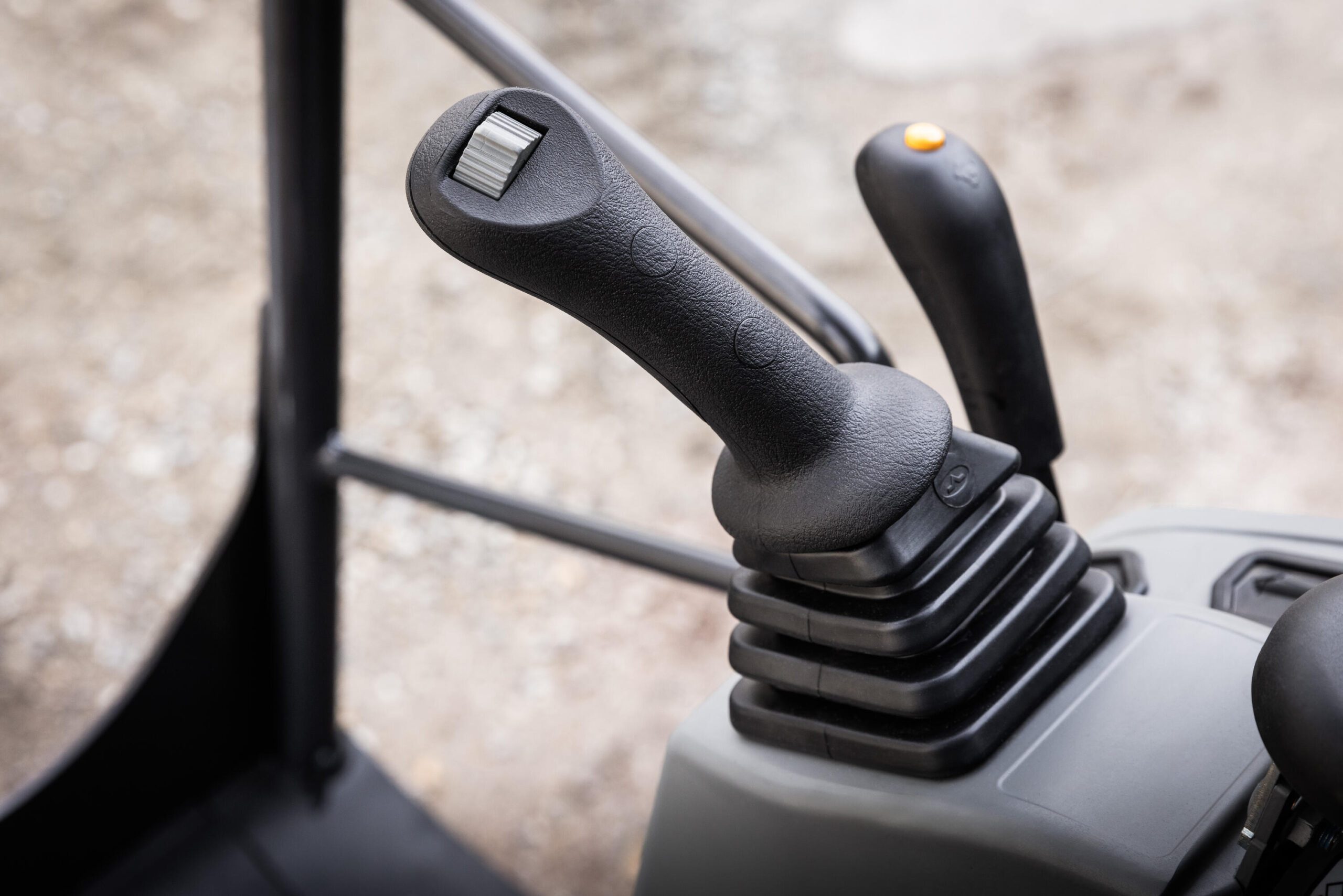 Joystick am Minibagger