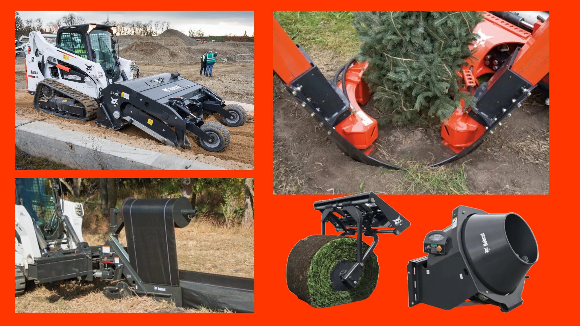 Anbaugeräte von Bobcat - Übersichtsbild mit verschiedenen Typen