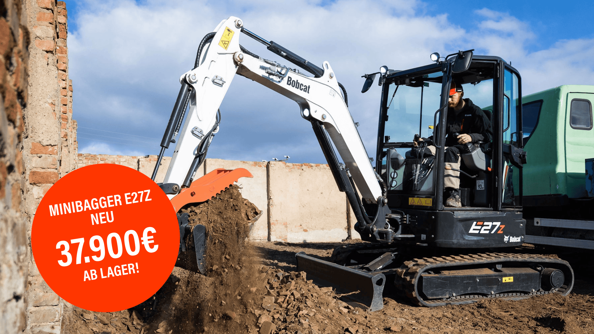 Aktuelles Angebot: Minibagger E27z zum Festpreis ab Lager