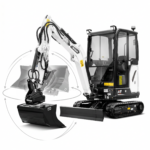 Bobcat mit Rotatorlöffel